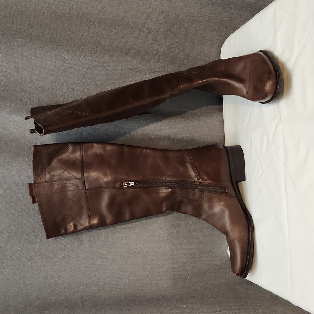 Harold's leather chocolate brown boots size 8 1/2 ladies